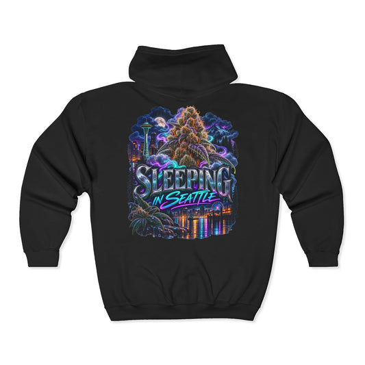 Sleeping in Seattle Zip Hoodie
