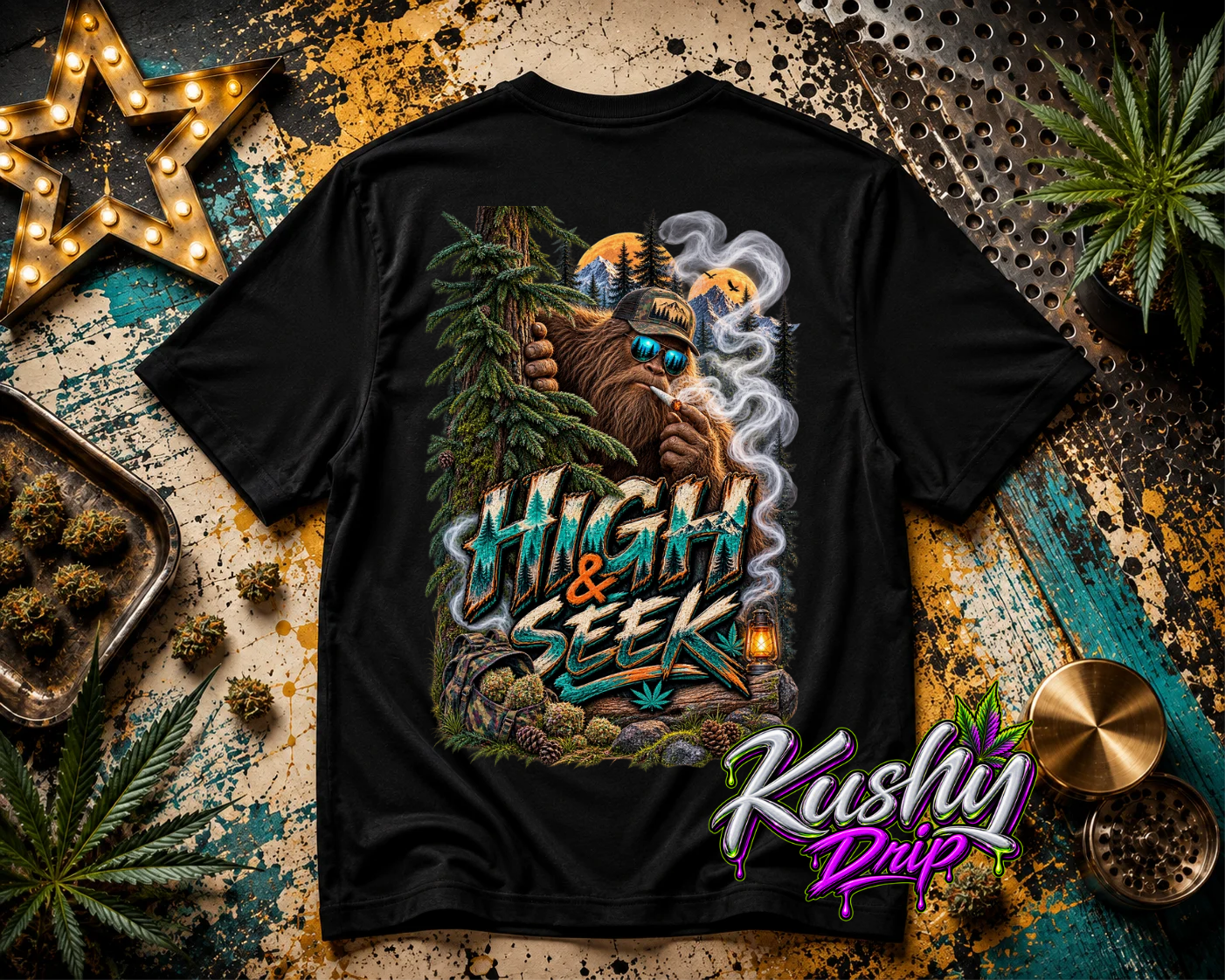 High and Seek Bigfoot Graphic Tee