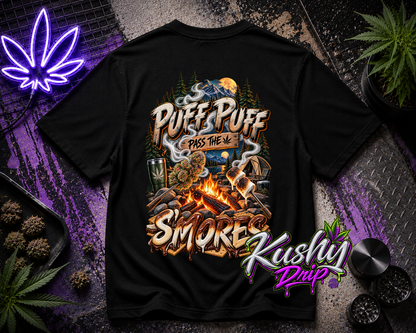 Puff Puff Pass the Smores Camping Graphic Tee