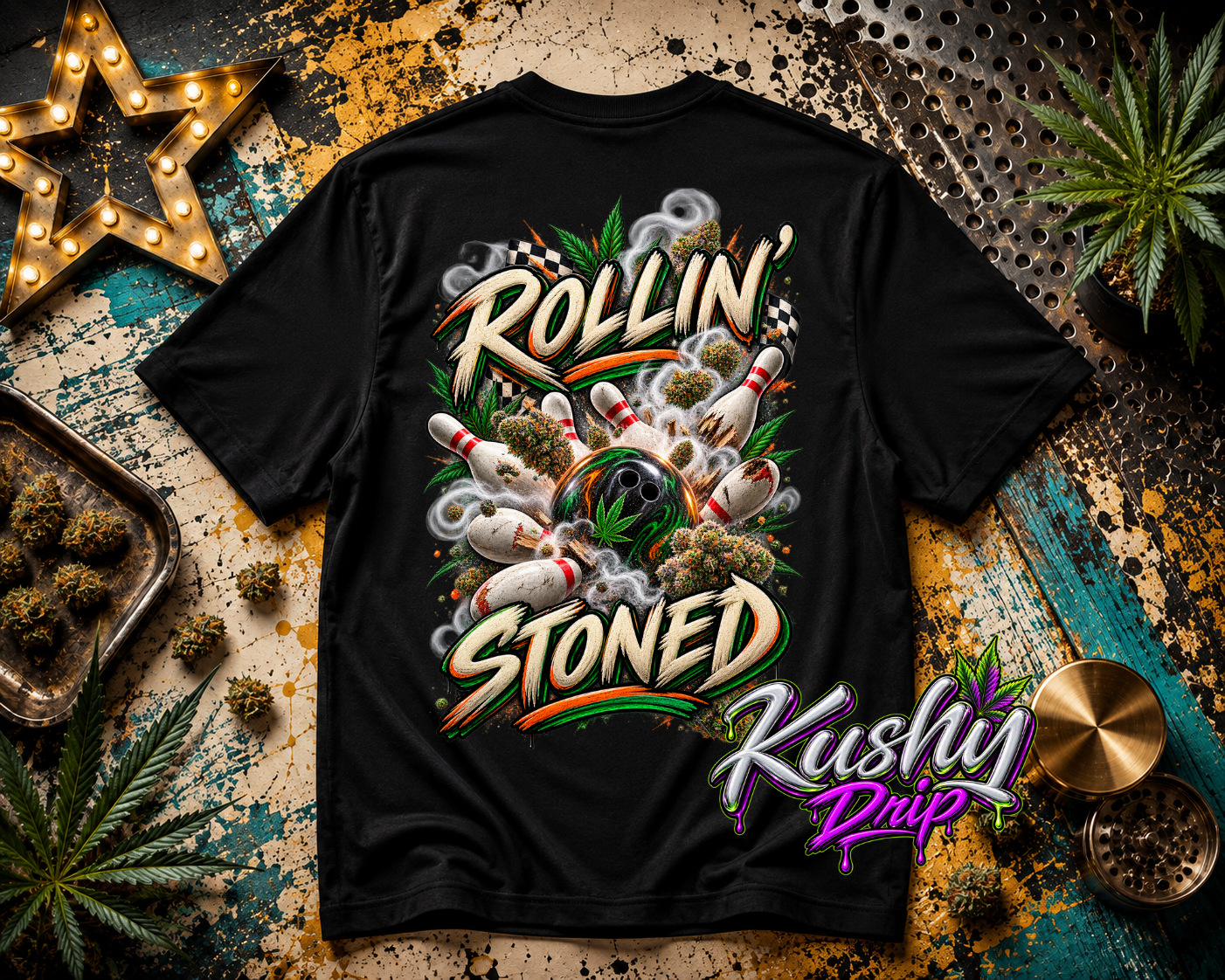Rollin' Stoned Bowling Graphic Tee