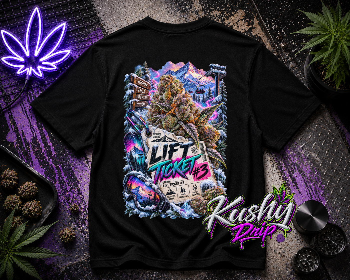 Lift Ticket #3 Strain Graphic Tee