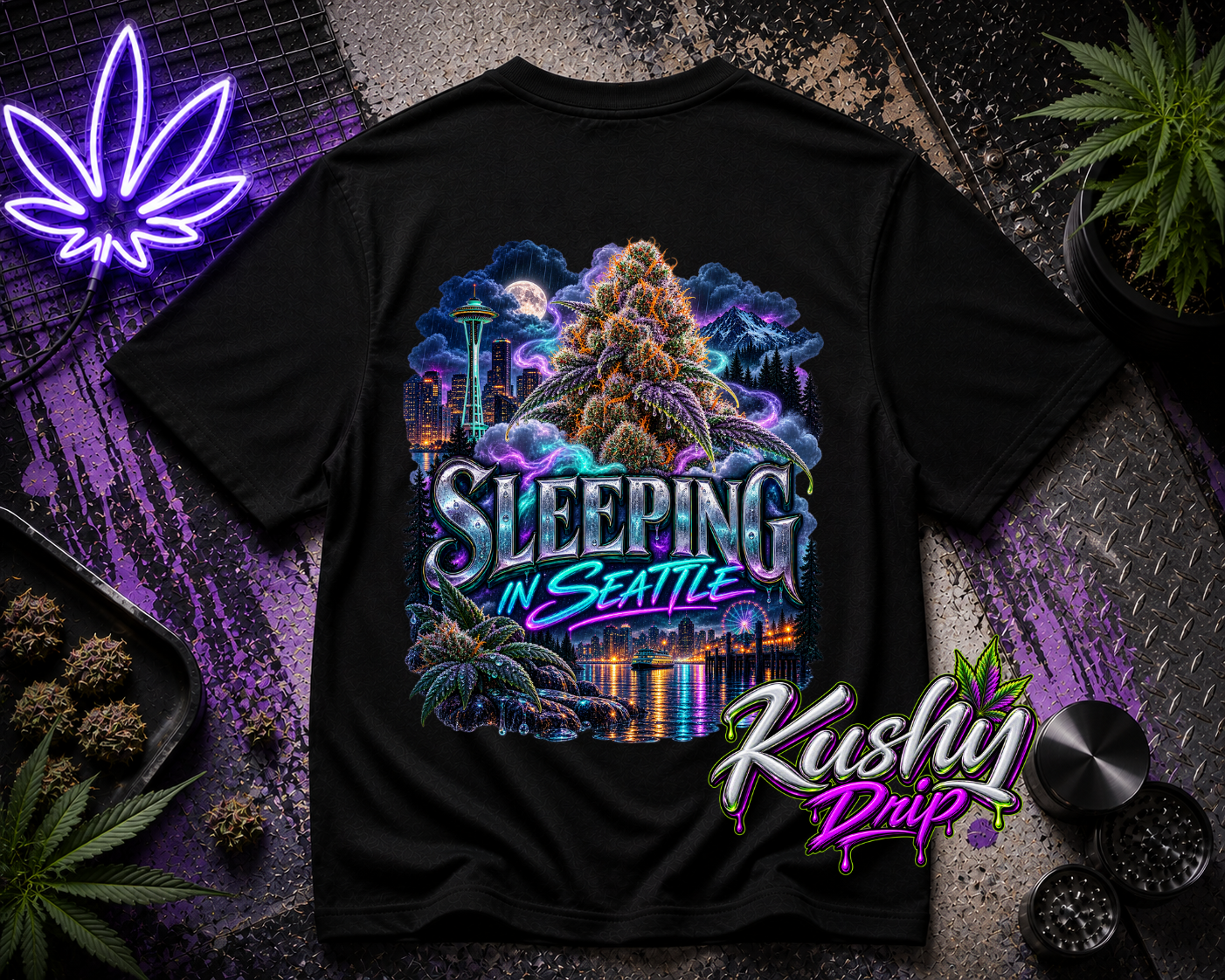 Sleeping in Seattle Strain Graphic Tee